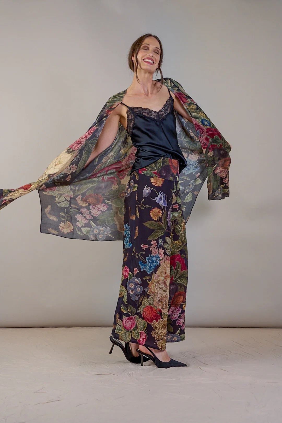 picture of One Hundred Stars Wool Throwover Primula Black - Number Two - womens - fashion - accessories - One Hundred Stars 2