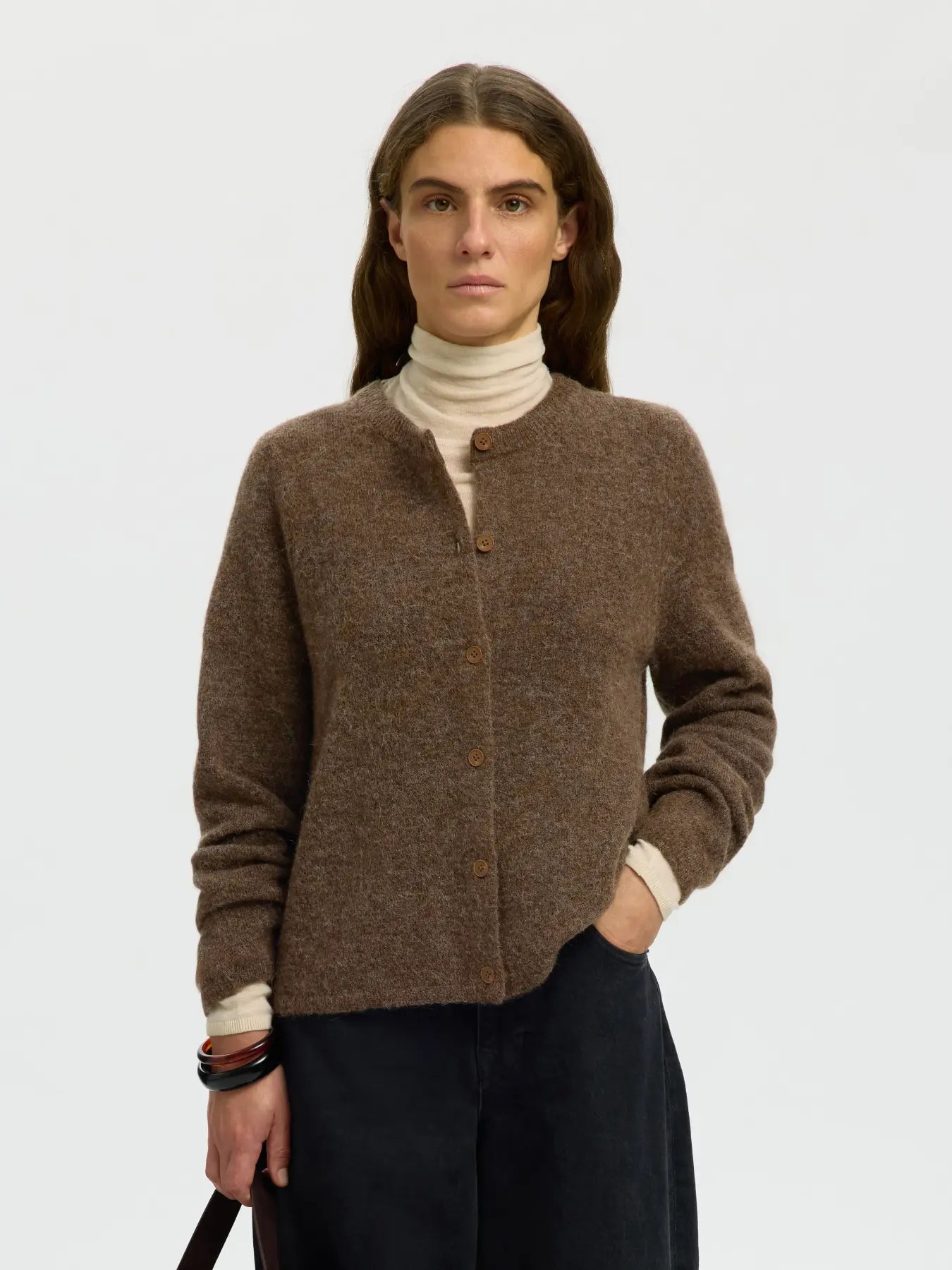 picture of Selected Lulu Cardigan - Dachshund Melange - Number Two - womens - fashion - clothing - Selected Femme 1