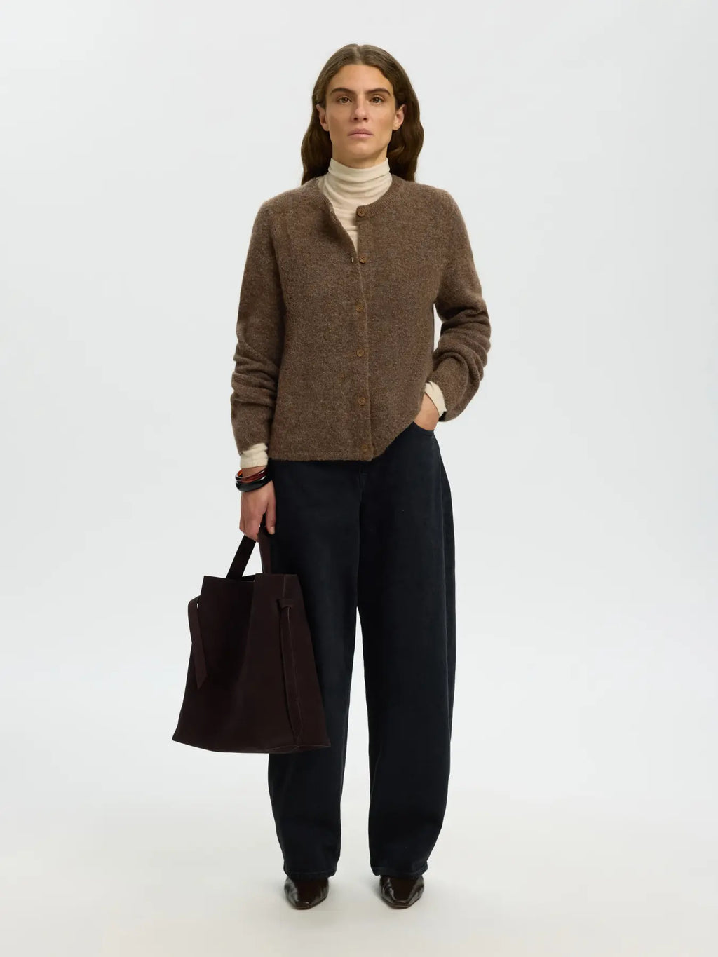picture of Selected Lulu Cardigan - Dachshund Melange - Number Two - womens - fashion - clothing - Selected Femme 3
