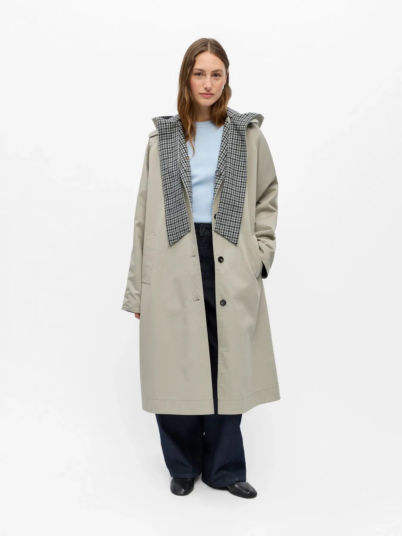 Object Holly Reversible Coat - Opal Grey