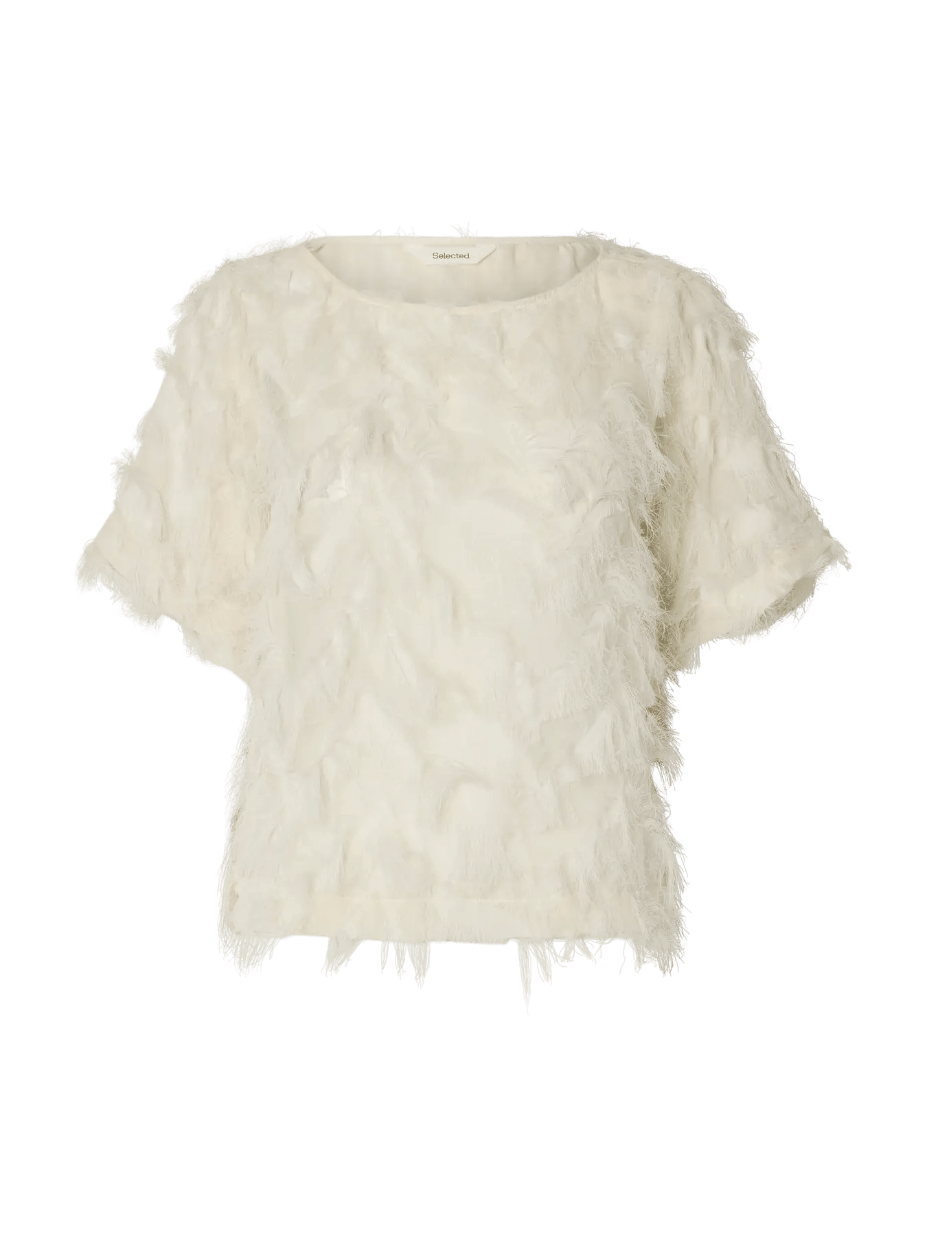 picture of Selected Femme Myline SS Boat Neck Top - Egret/White - Number Two - womens - fashion - clothing - Selected Femme 5