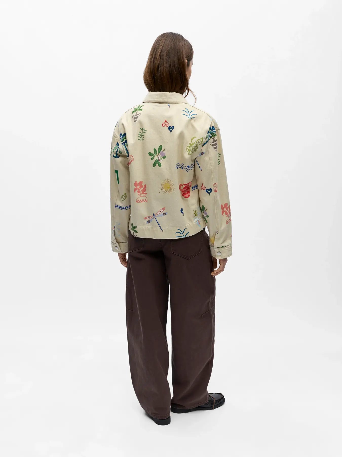 picture of Object Ally Printed Jacket - Hummus Multi - Number Two - womens - fashion - clothing - Object 3