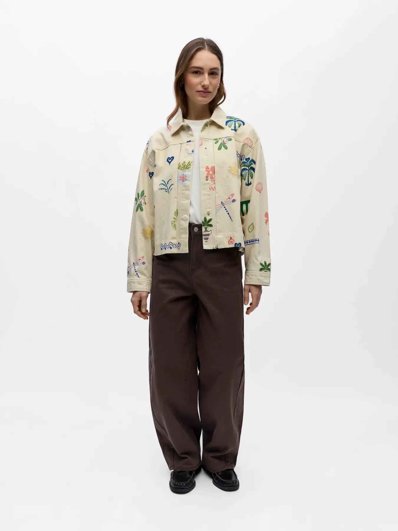 picture of Object Ally Printed Jacket - Hummus Multi - Number Two - womens - fashion - clothing - Object 2