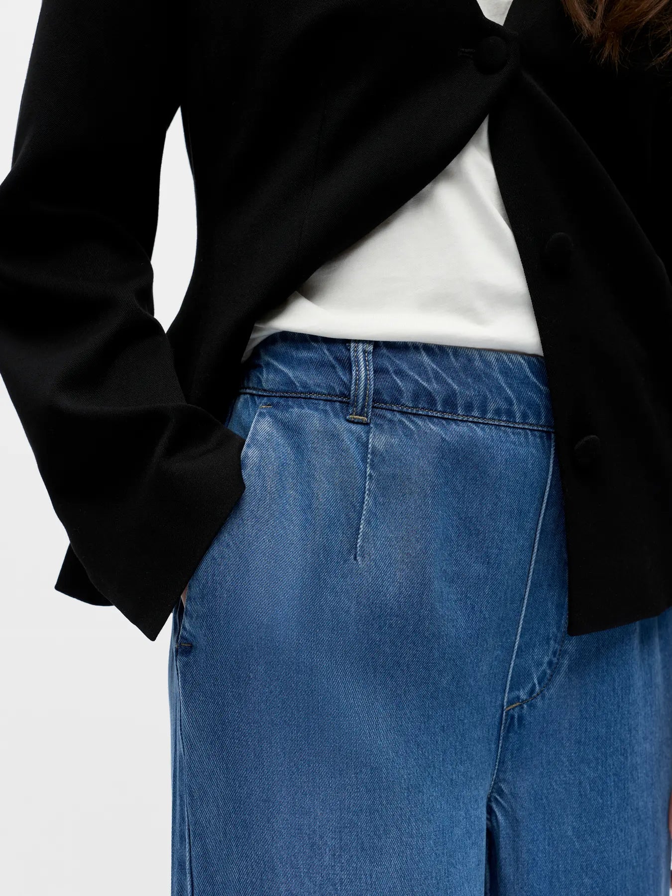 picture of Object Frame Lisa Trouser - Medium Blue Denim - Number Two - womens - fashion - clothing - Object 2