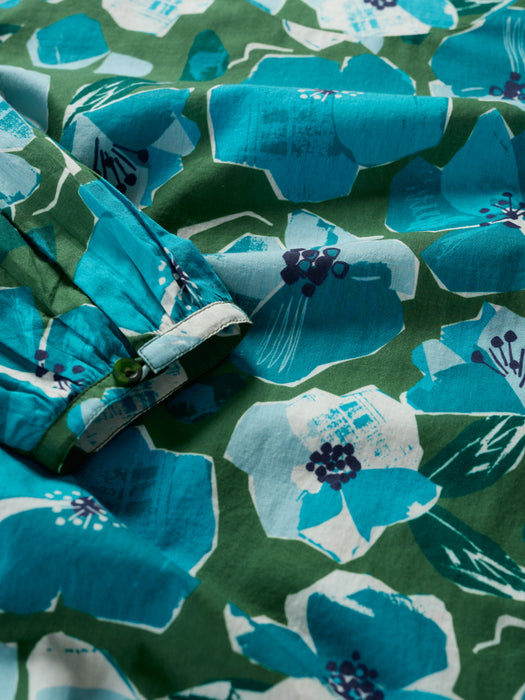 Seasalt Quill Top Organic Cotton Paper Hellebores Forest Green