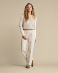 Red Button Ivy Faux Leather Waistcoat - Pebble