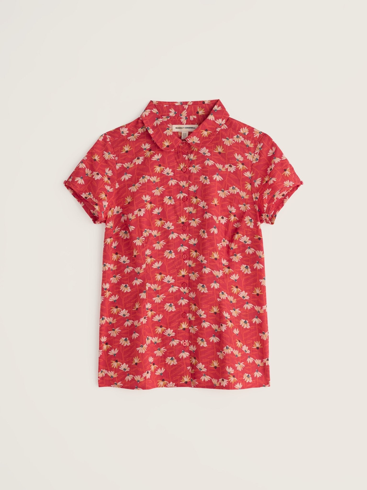picture of Seasalt Rushmaker Shirt - Echinacea Stems Tomato - Number Two - womens - fashion - clothing - Seasalt 1