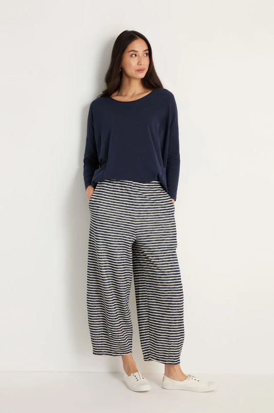 picture of Sahara Textured Stripe Jersey Bubble Trousers - Night/Ecru - Number Two - womens - fashion - clothing - Sahara 1