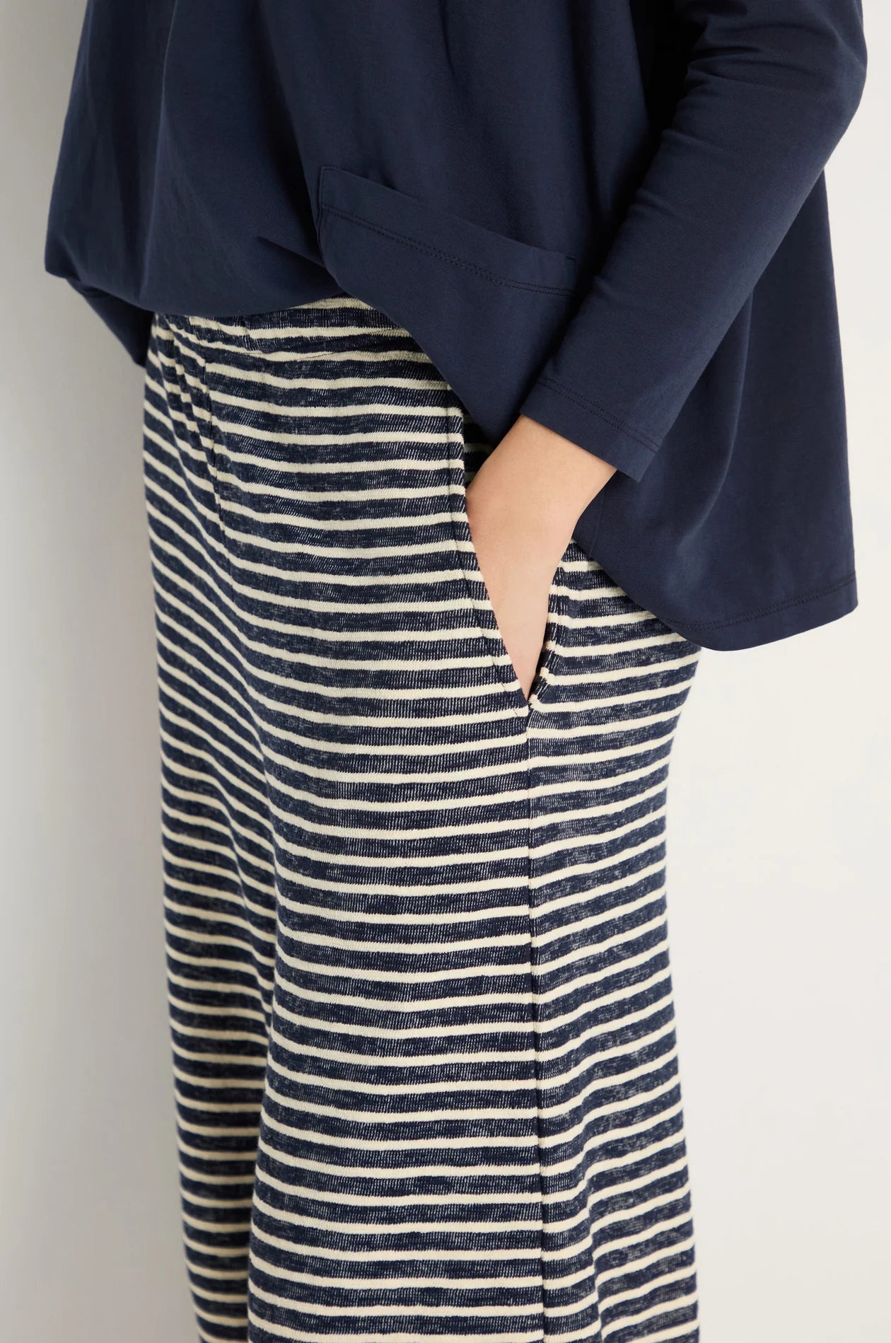 picture of Sahara Textured Stripe Jersey Bubble Trousers - Night/Ecru - Number Two - womens - fashion - clothing - Sahara 3