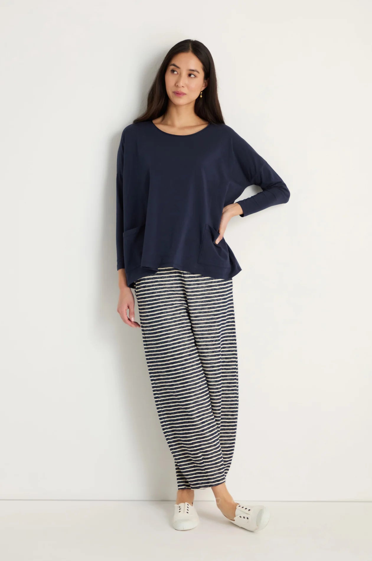 picture of Sahara Cotton Jersey Boxy Pocker Top - Night - Number Two - womens - fashion - clothing - Sahara 2