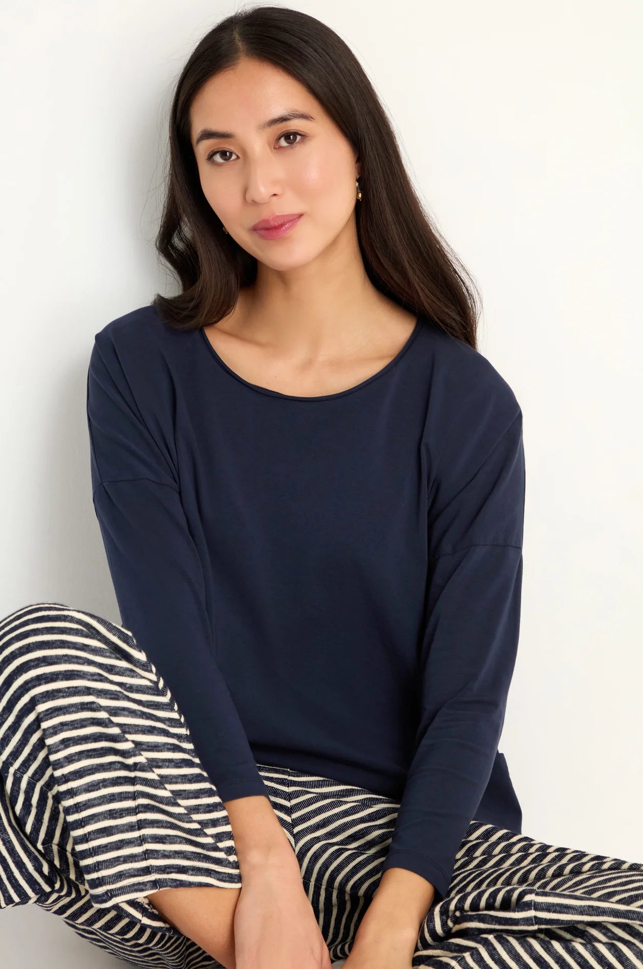 picture of Sahara Cotton Jersey Boxy Pocker Top - Night - Number Two - womens - fashion - clothing - Sahara 1