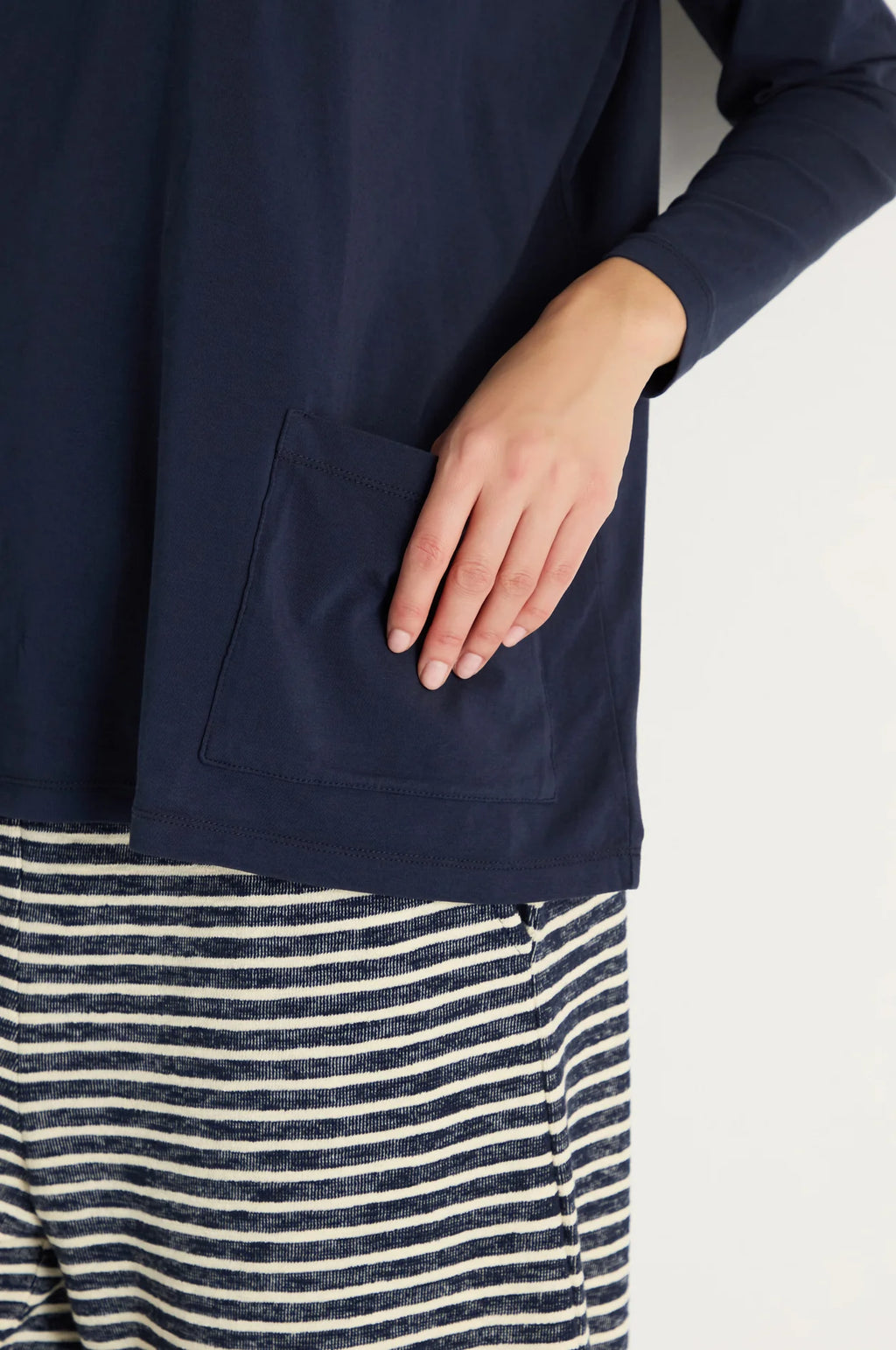picture of Sahara Cotton Jersey Boxy Pocker Top - Night - Number Two - womens - fashion - clothing - Sahara 5