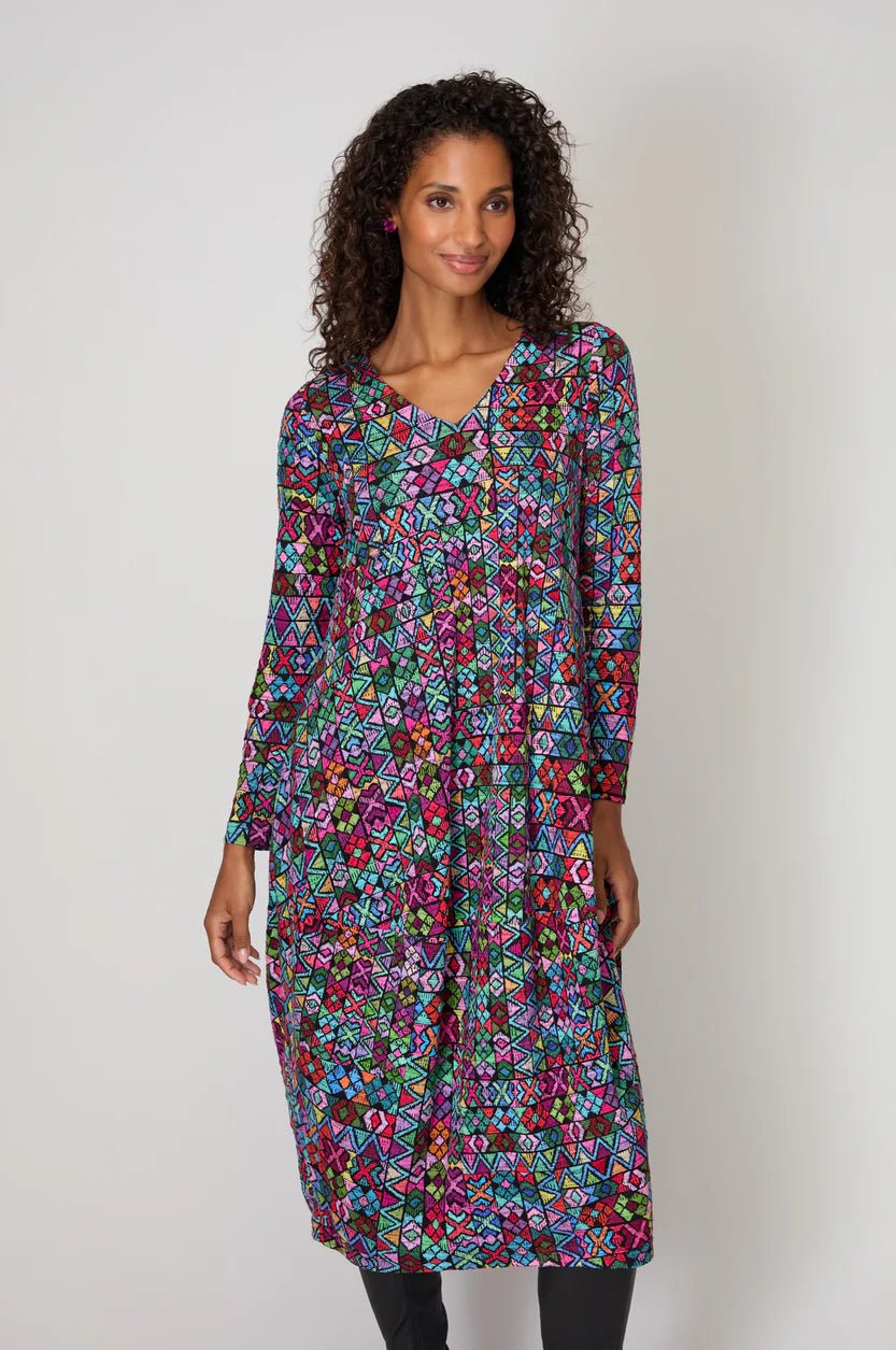 picture of Sahara Peruvian Patchwork Jersey Bubble Dress - Multi - Number Two - womens - fashion - clothing - Sahara 3