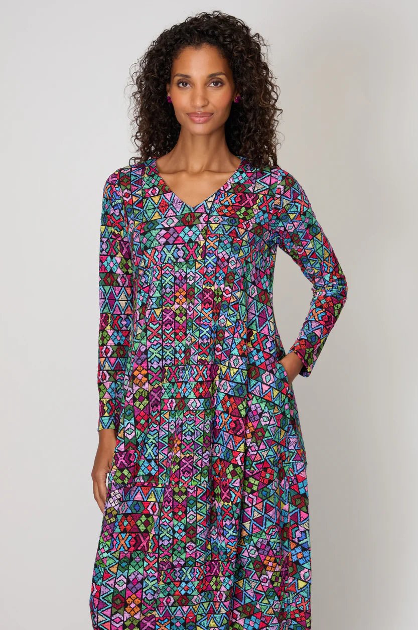 picture of Sahara Peruvian Patchwork Jersey Bubble Dress - Multi - Number Two - womens - fashion - clothing - Sahara 5