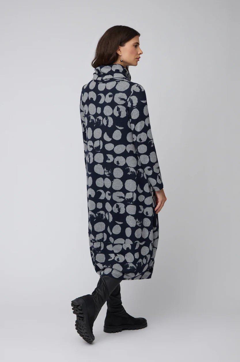 picture of Sahara Brushed Jersey Spotted Bubble Dress - Night/Dove - Number Two - womens - fashion - clothing - Sahara 3