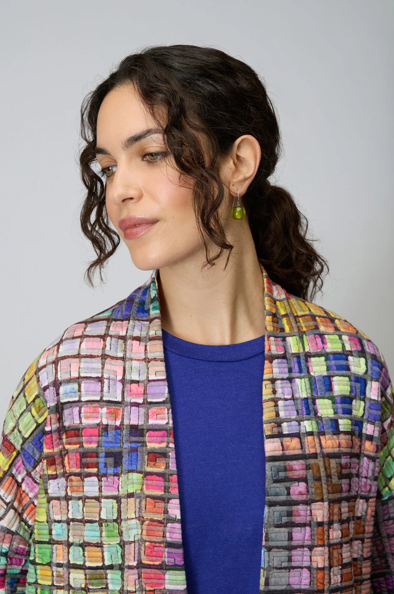 picture of Sahara Coloured Glass Tiles Jersey Jacket - Multi - Number Two - womens - fashion - clothing - Sahara 2