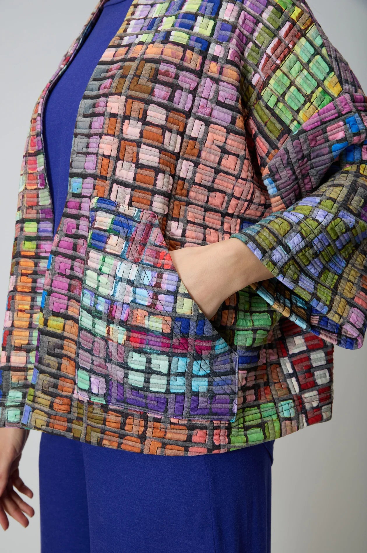 picture of Sahara Coloured Glass Tiles Jersey Jacket - Multi - Number Two - womens - fashion - clothing - Sahara 3