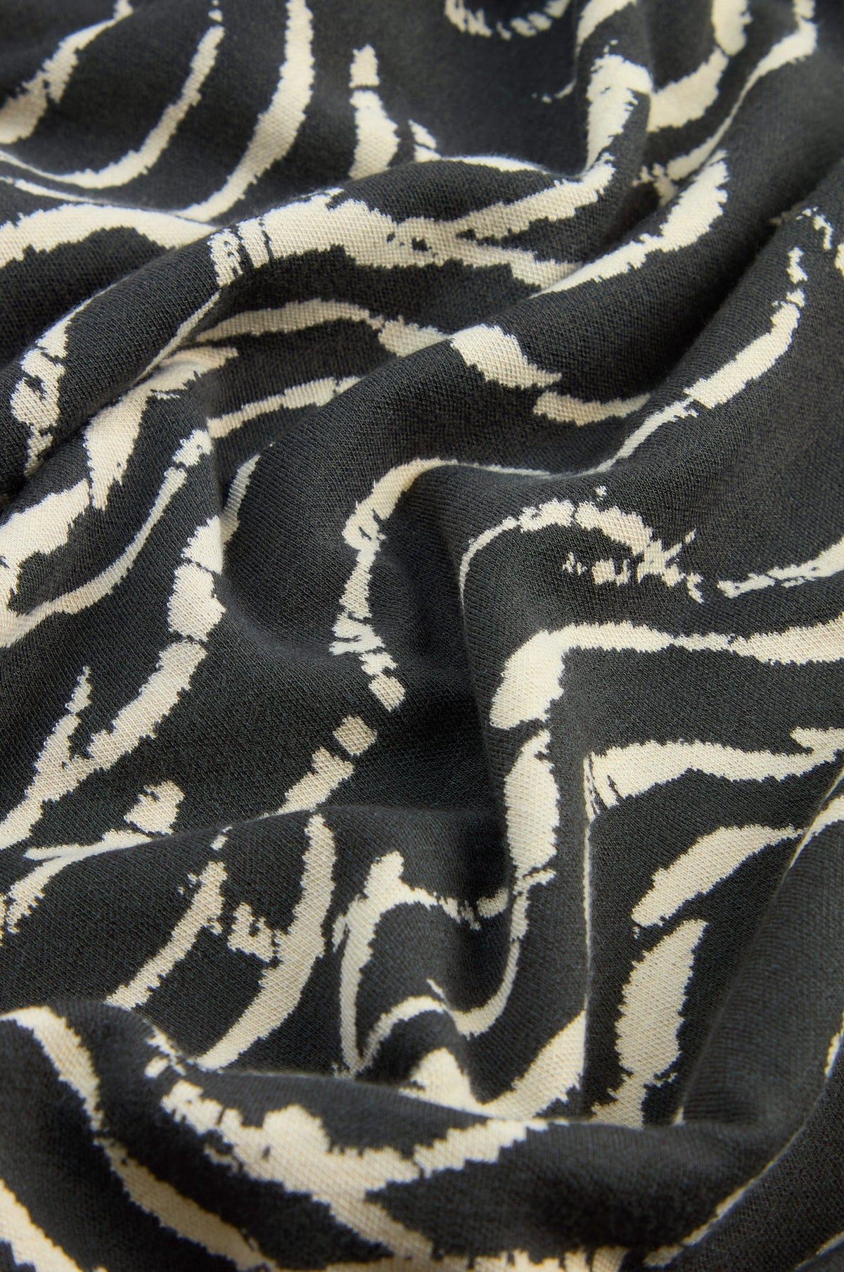 Sahara  Etched Wave Zip Boxy Jacket - Slate/Ecru