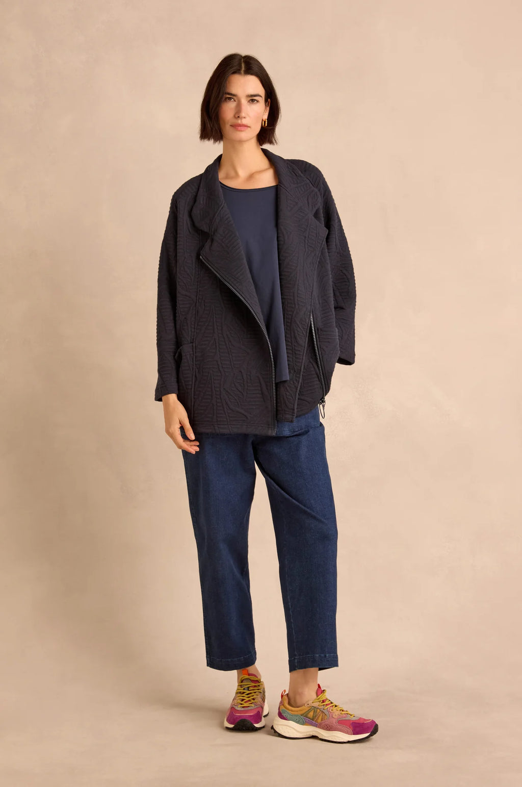 picture of Sahara Quilted Zip Through Jacket - Night Blue - Number Two - womens - fashion - clothing - Sahara 4