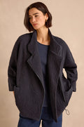 picture of Sahara Quilted Zip Through Jacket - Night Blue - Number Two - womens - fashion - clothing - Sahara 1