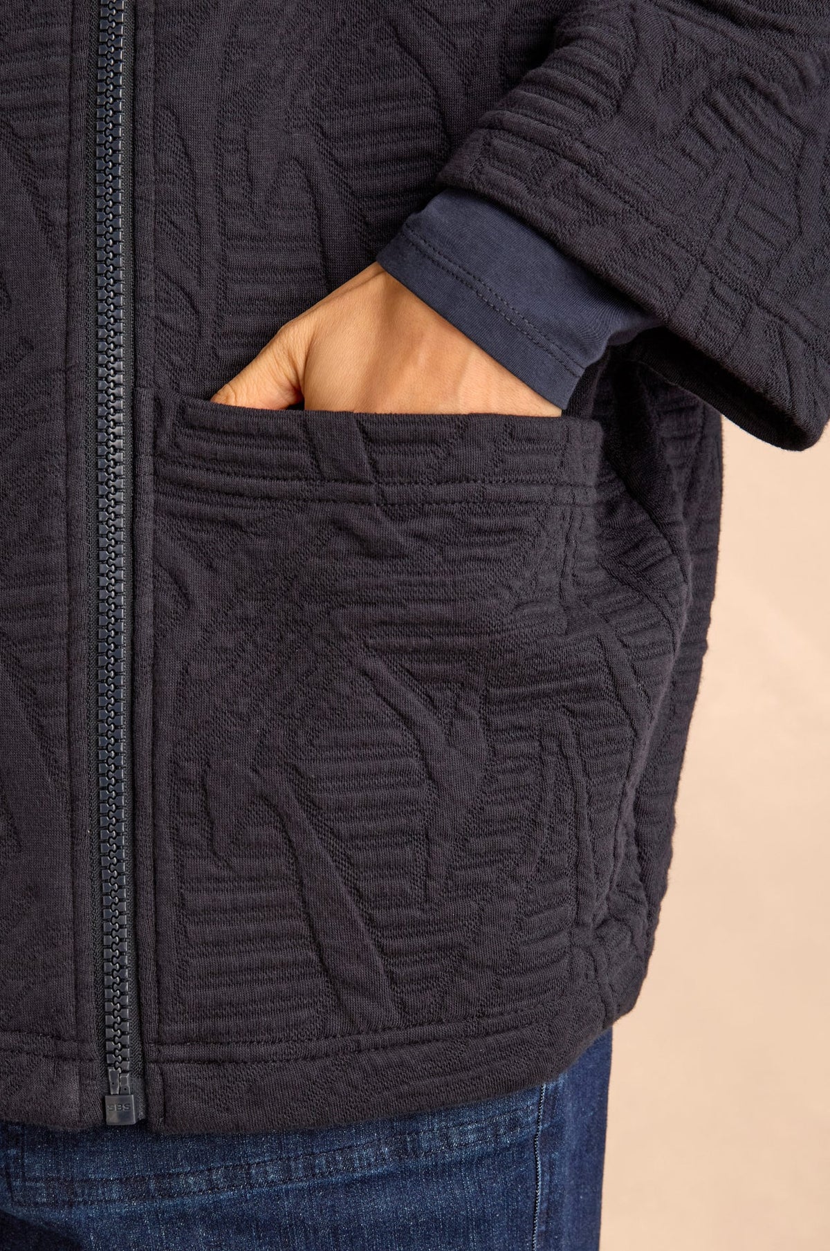 picture of Sahara Quilted Zip Through Jacket - Night Blue - Number Two - womens - fashion - clothing - Sahara 3