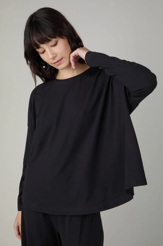 picture of Sahara Fluid Crepe Boxy Top - Black - Number Two - womens - fashion - clothing - Sahara 1
