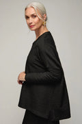 picture of Sahara Textured Wave Jersey Boxy Top - Black - Number Two - womens - fashion - clothing - Sahara 1
