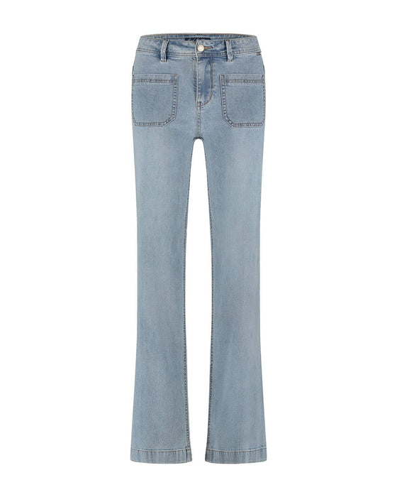 Red Button Colette Front Patch Pockets Bleach Jeans