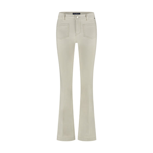 Red Button Babette Patch Pockets Denim Stripe