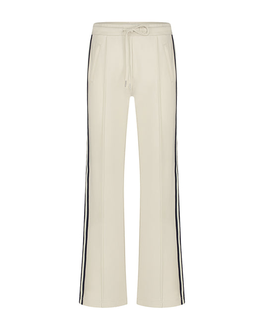 Red Button Colette Wide Leg Pull On Trouser With Side Stripe Kit Beige