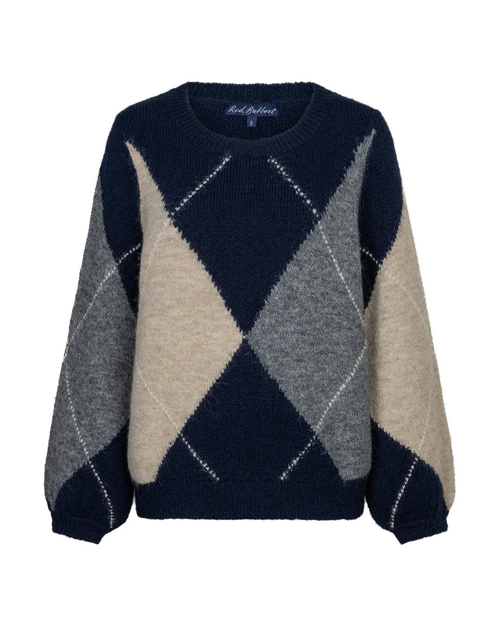 picture of Red Button Argyle Jumper - Indigo - Number Two - womens - fashion - clothing - Red Button 2