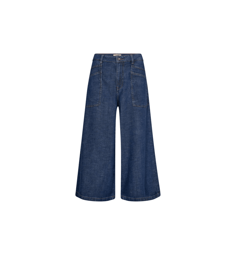picture of Mos Mosh Culotte Arge Jeans - Dark Blue Cropped - Number Two - womens - fashion - clothing - Mos Mosh 5