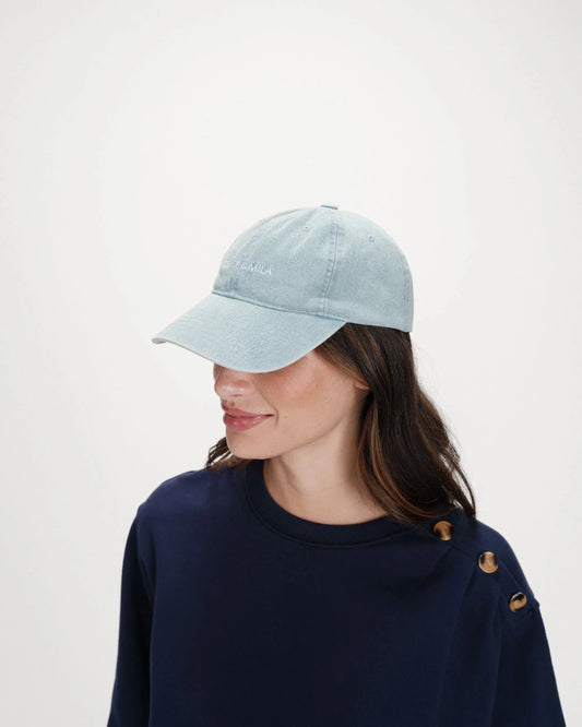 picture of Grace & Mila Slimane Cap - Sky Blue Denim - Number Two - womens - fashion - accessories - Grace & Mila 1