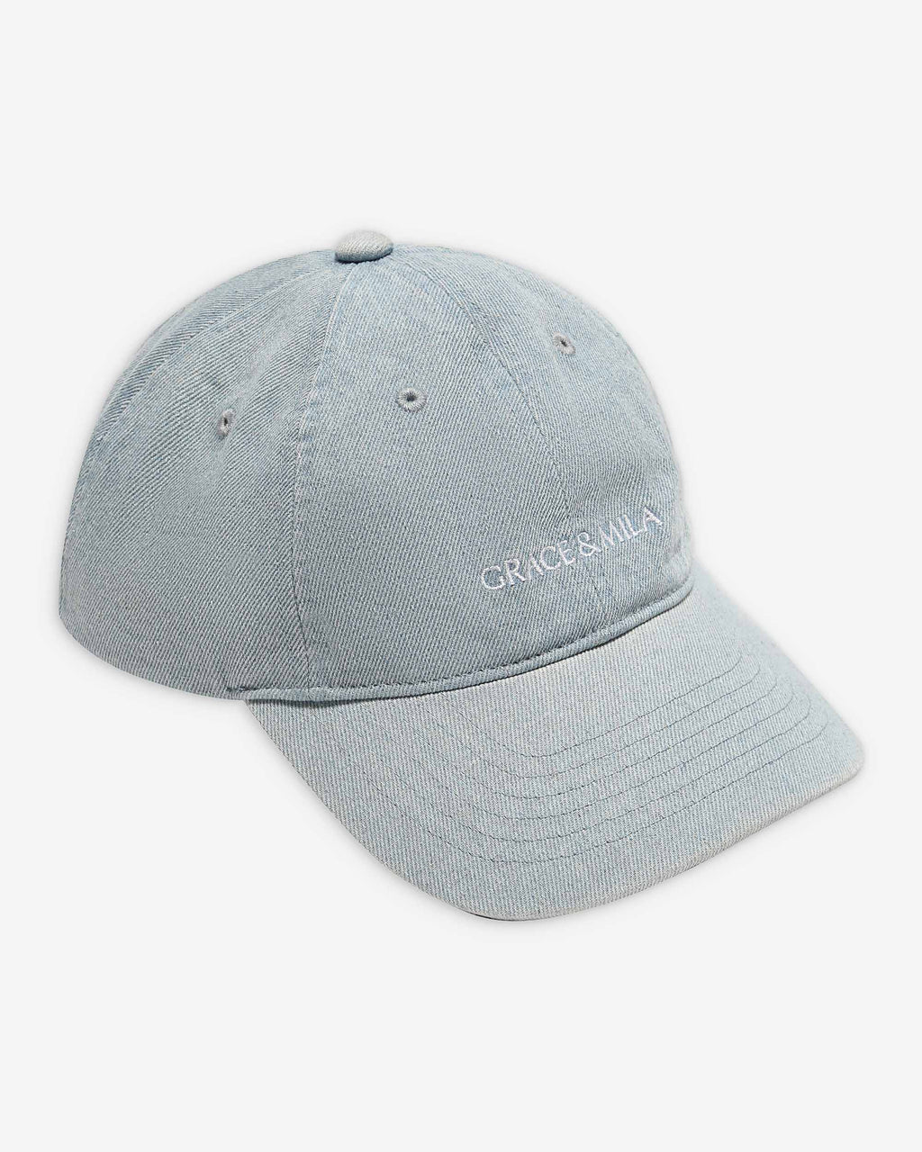 picture of Grace & Mila Slimane Cap - Sky Blue Denim - Number Two - womens - fashion - accessories - Grace & Mila 3