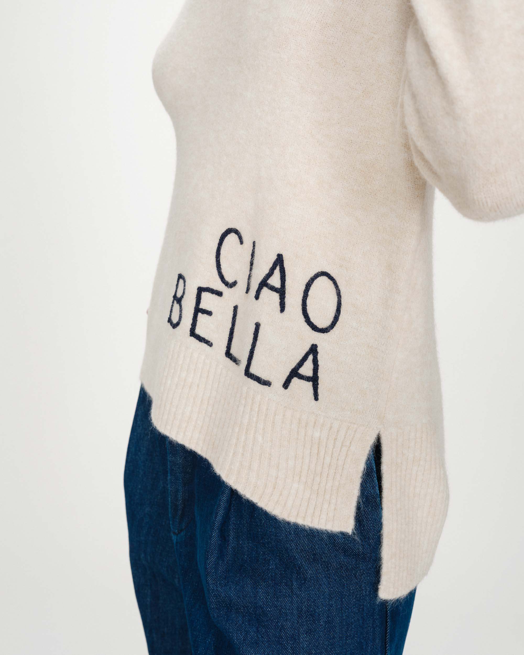 picture of Grace & Mila Viggo Jumper - “Ciao Bella” Cream/Marine - Number Two - womens - fashion - clothing - Grace & Mila 2
