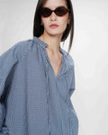 picture of Grace & Mila Varry Blouse - Marine Check - Number Two - womens - fashion - clothing - Grace & Mila 1
