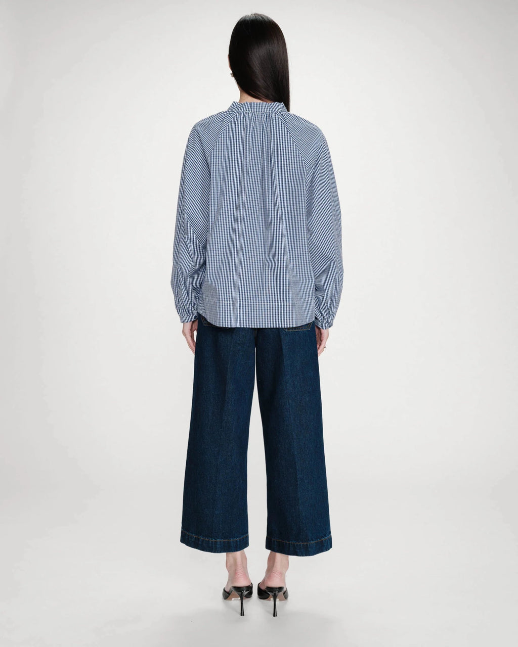 picture of Grace & Mila Varry Blouse - Marine Check - Number Two - womens - fashion - clothing - Grace & Mila 5