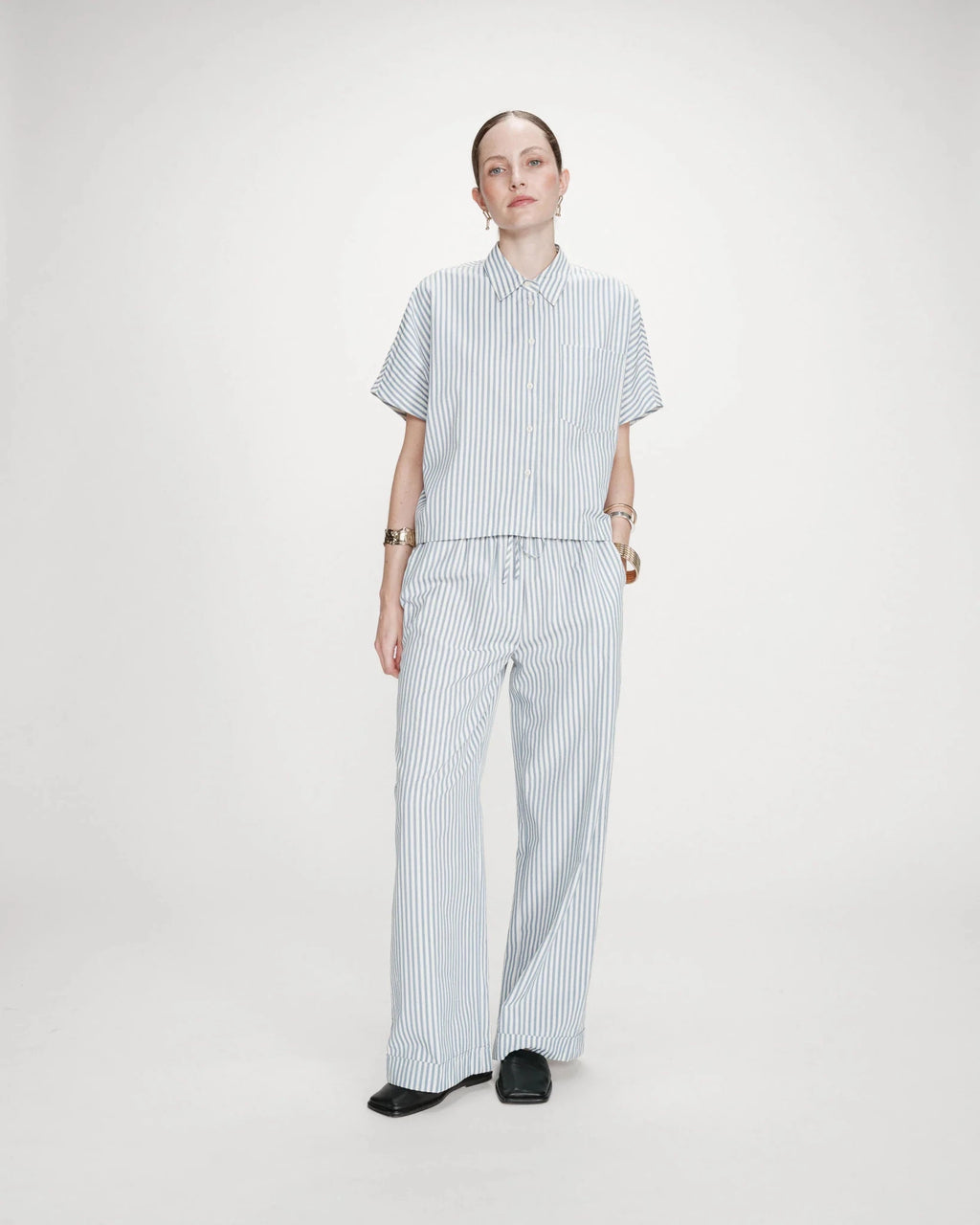picture of Grace & Mila Vercia Shirt - Bluet Stripe - Number Two - womens - fashion - clothing - Grace & Mila 3