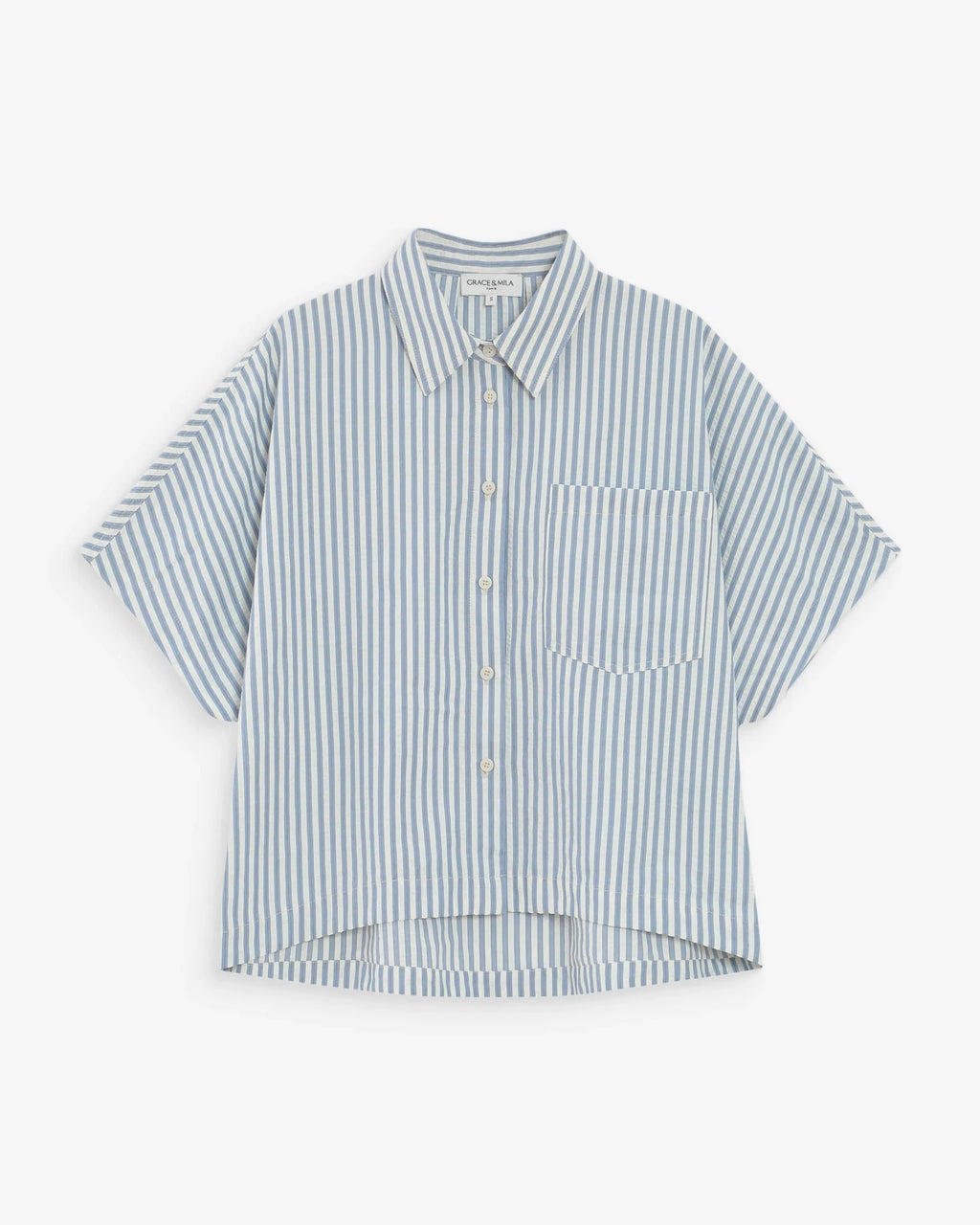 picture of Grace & Mila Vercia Shirt - Bluet Stripe - Number Two - womens - fashion - clothing - Grace & Mila 5