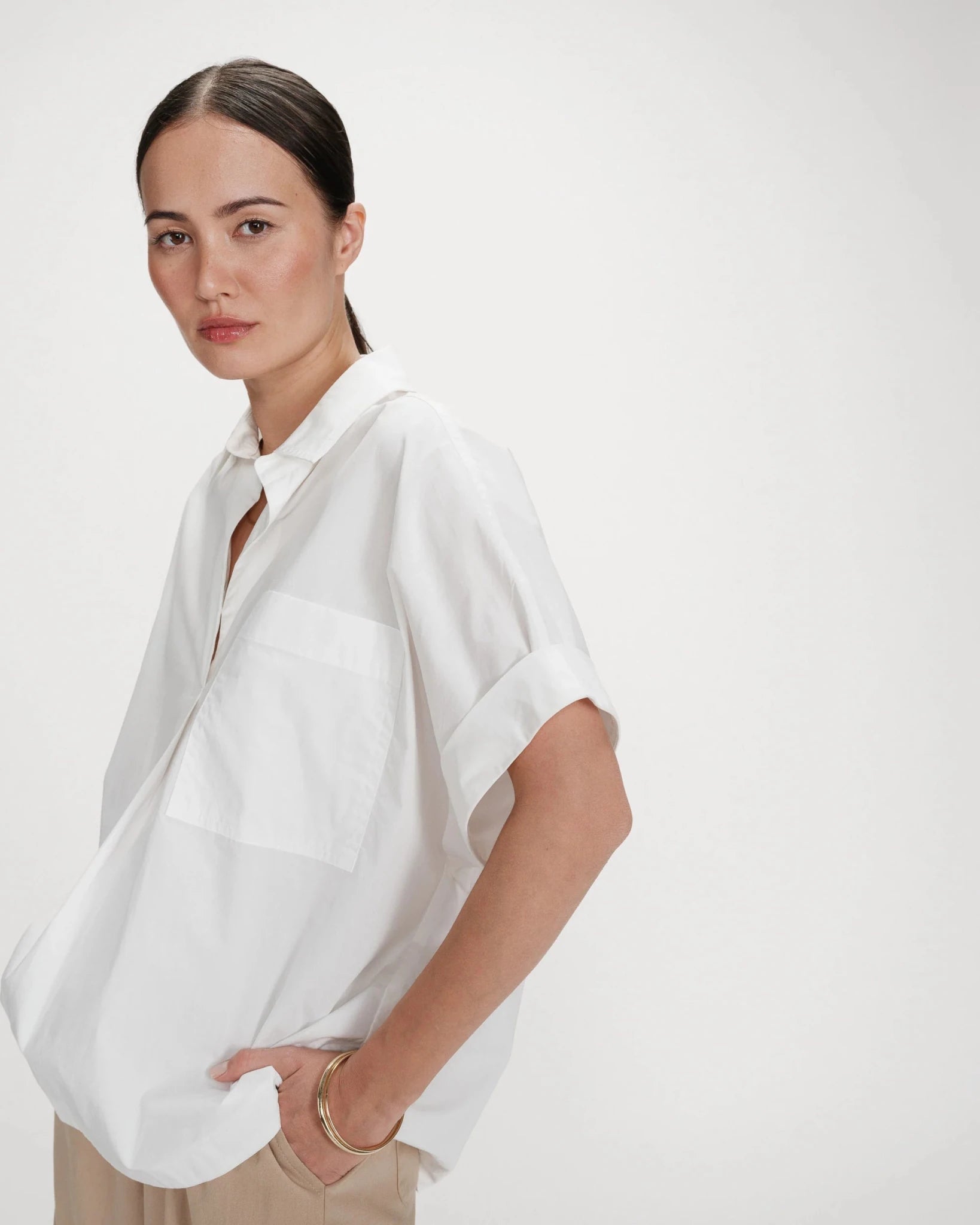 picture of Grace & Mila Versigny Shirt - Ivory - Number Two - womens - fashion - clothing - Grace & Mila 2
