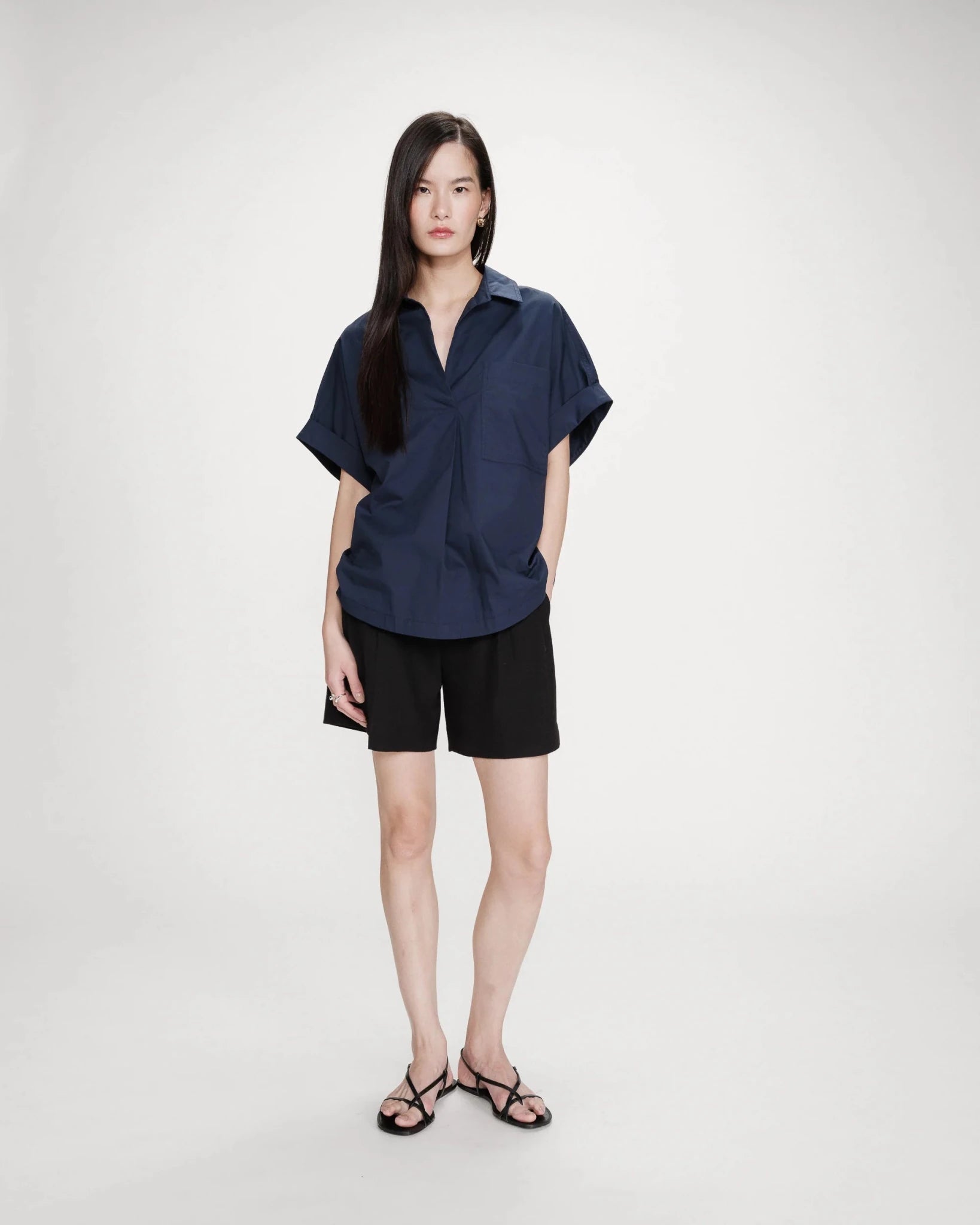 picture of Grace & Mila Versigny Shirt - Marine - Number Two - womens - fashion - clothing - Grace & Mila 2