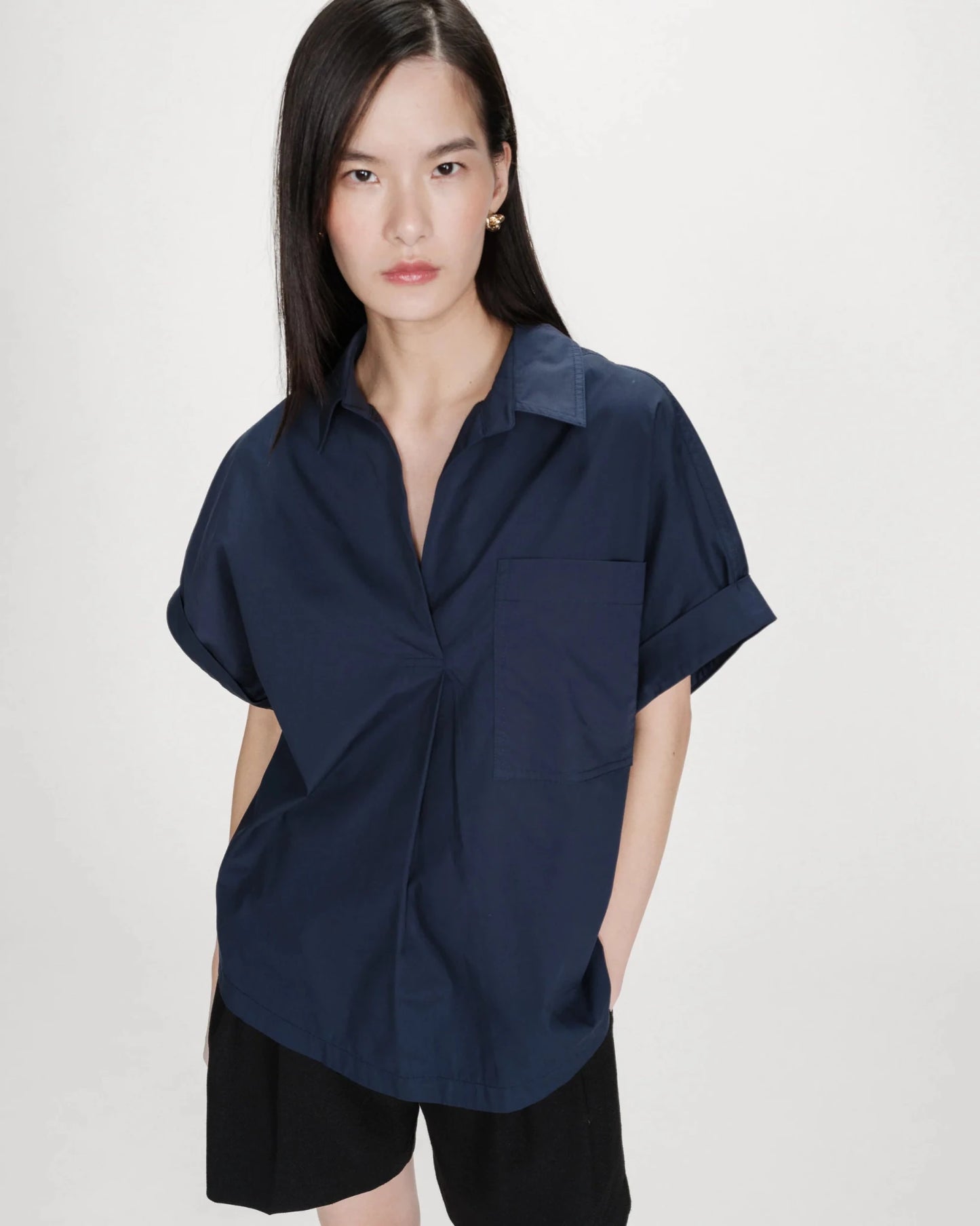picture of Grace & Mila Versigny Shirt - Marine - Number Two - womens - fashion - clothing - Grace & Mila 1