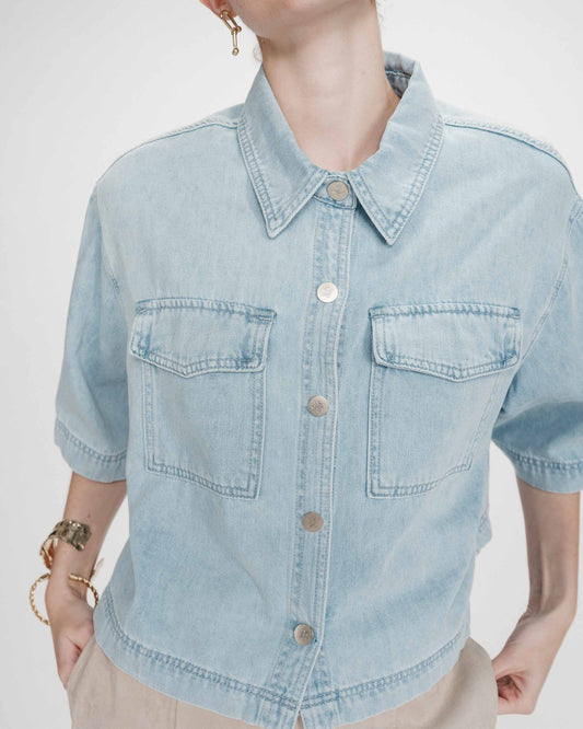 picture of Grace & Mila Vita Shirt - Sky Blue Denim - Number Two - womens - fashion - clothing - Grace & Mila 1