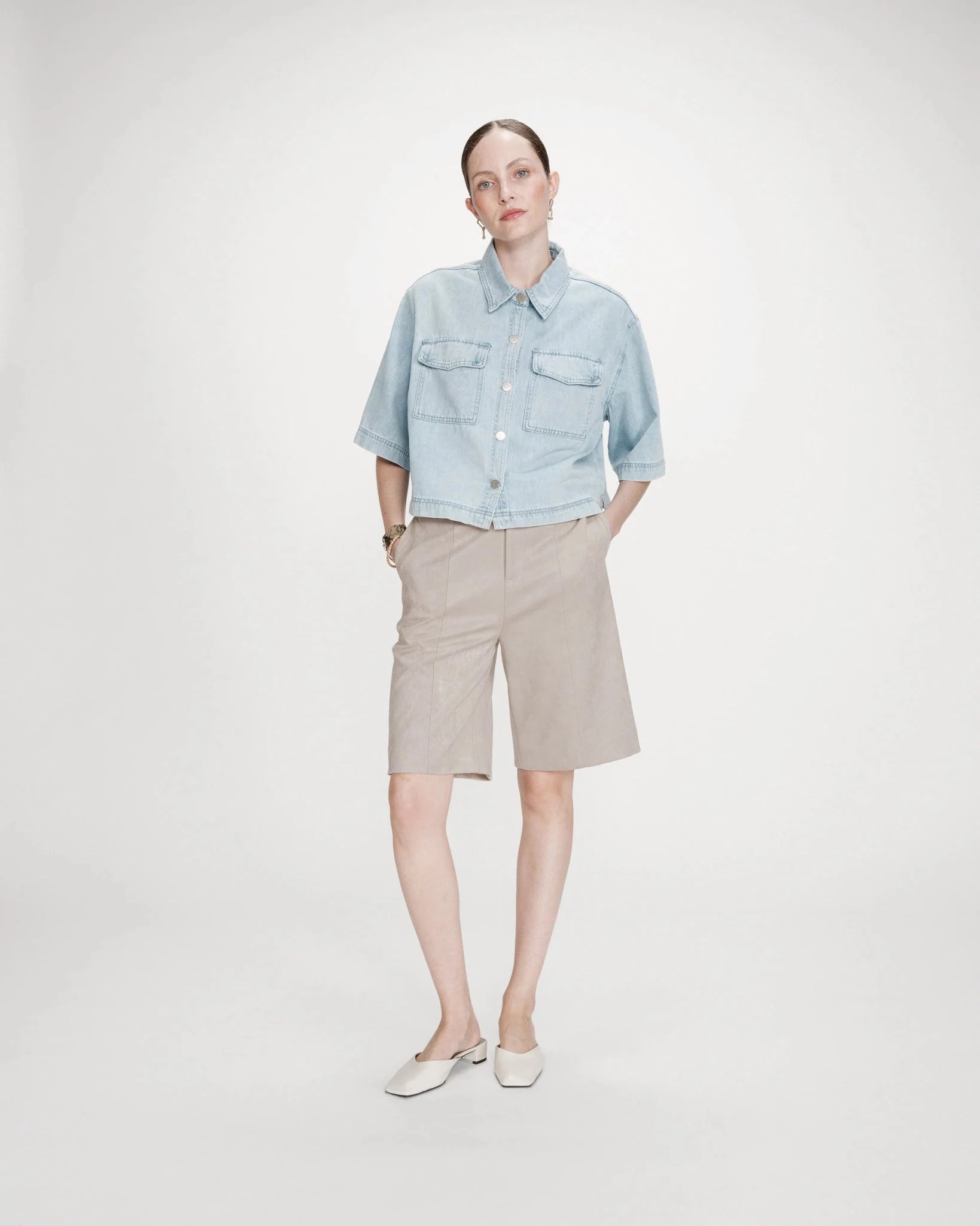 picture of Grace & Mila Vita Shirt - Sky Blue Denim - Number Two - womens - fashion - clothing - Grace & Mila 4