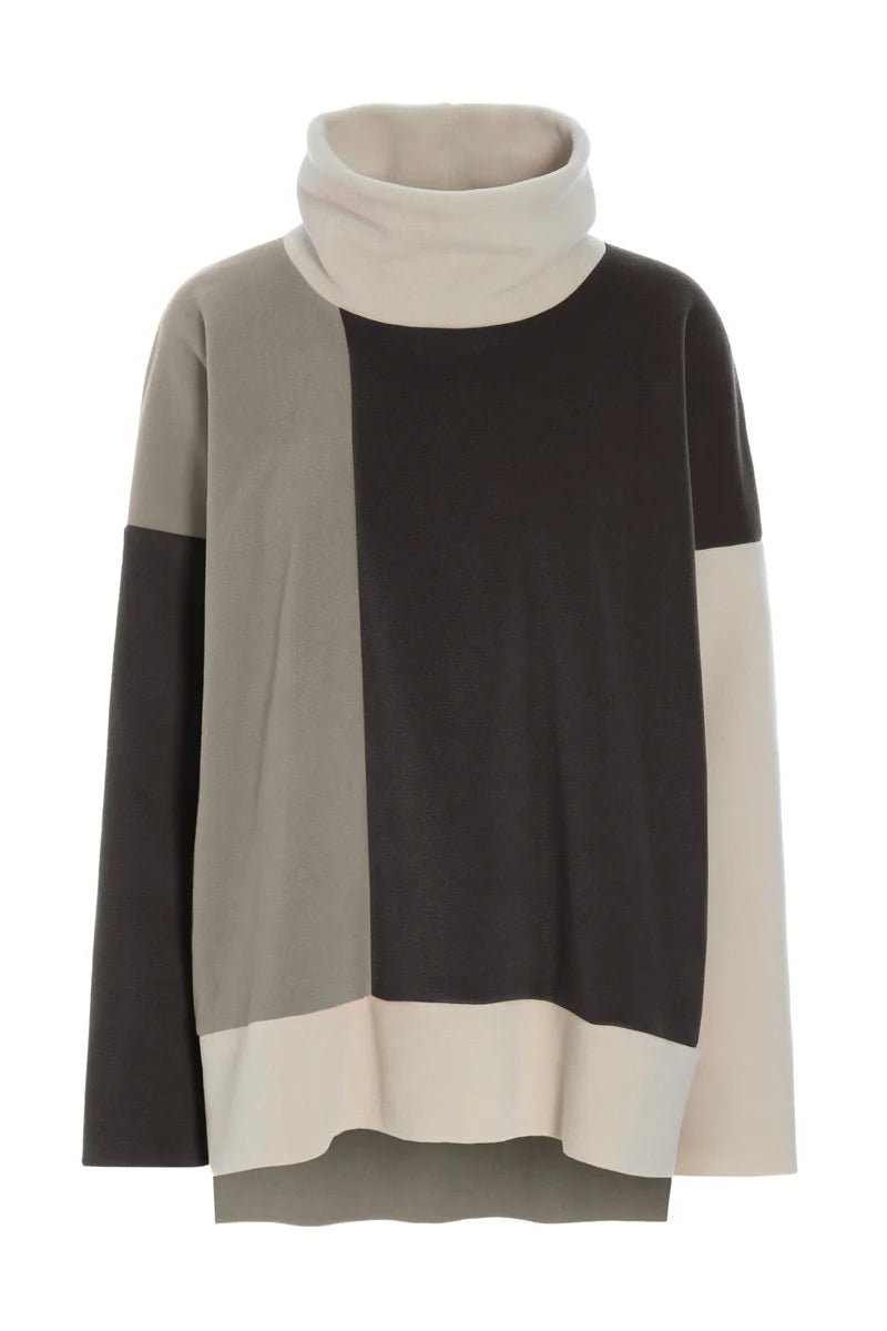 picture of Henriette Steffensen Sweater Patch 1380 - Chocolate/Elephant/Kit - Number Two - womens - fashion - clothing - Henriette Steffensen 3