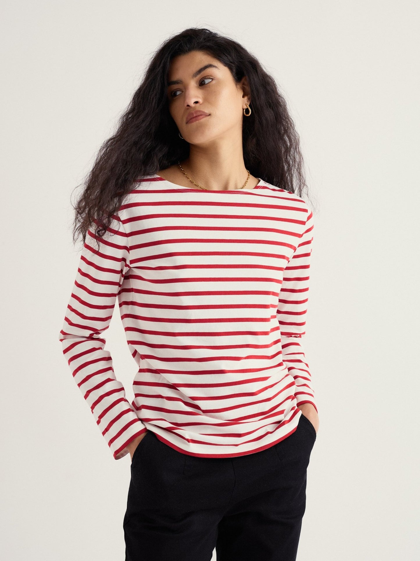 picture of Seasalt Sailor Shirt - Breton Deep Rust - Number Two - womens - fashion - clothing - Seasalt 2