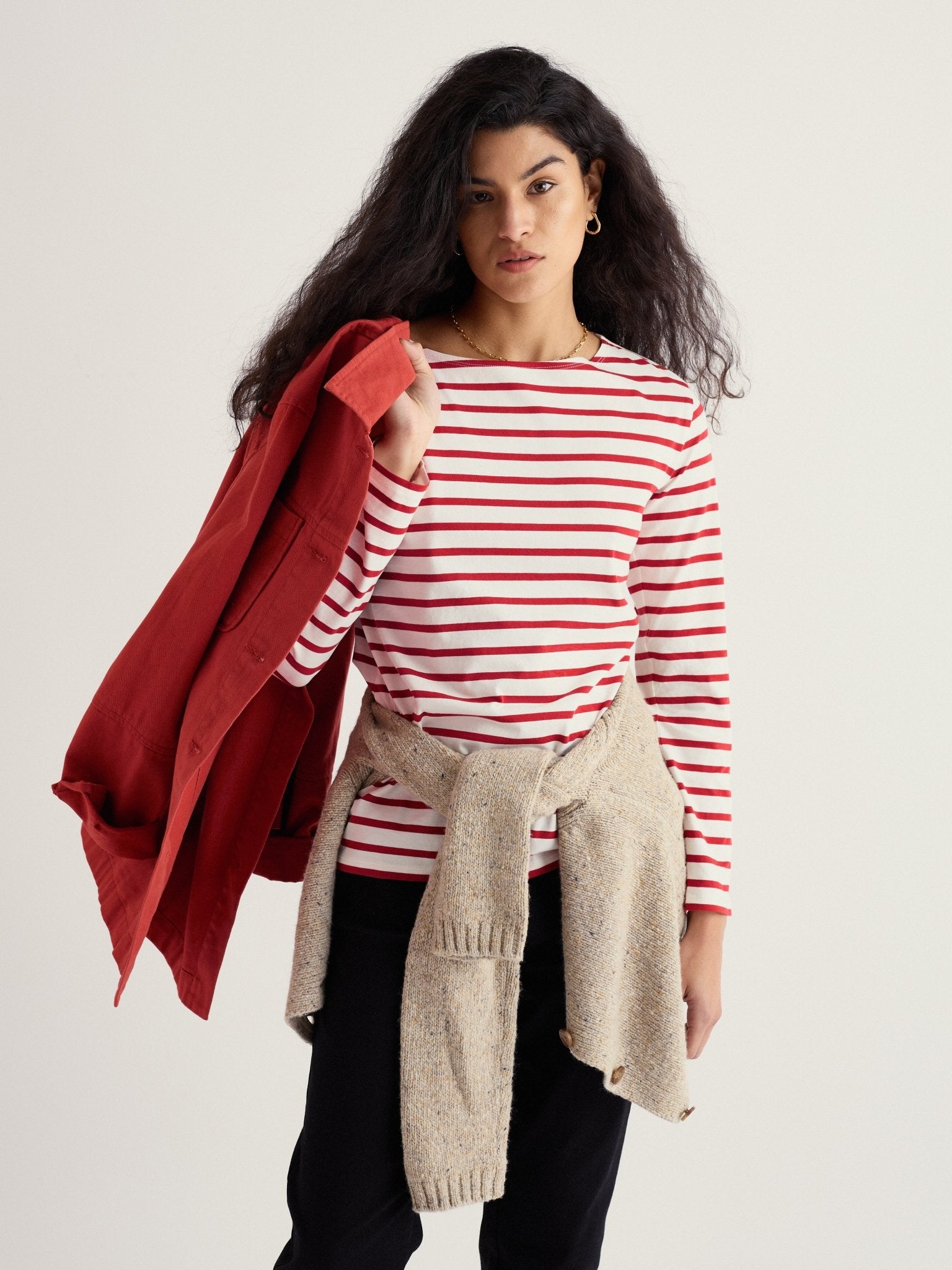 picture of Seasalt Sailor Shirt - Breton Deep Rust - Number Two - womens - fashion - clothing - Seasalt 1