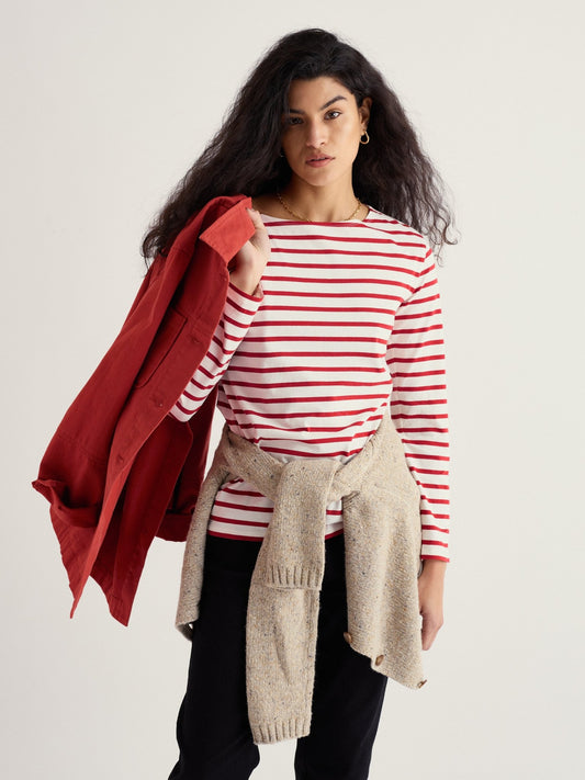 picture of Seasalt Sailor Shirt - Breton Deep Rust - Number Two - womens - fashion - clothing - Seasalt 1