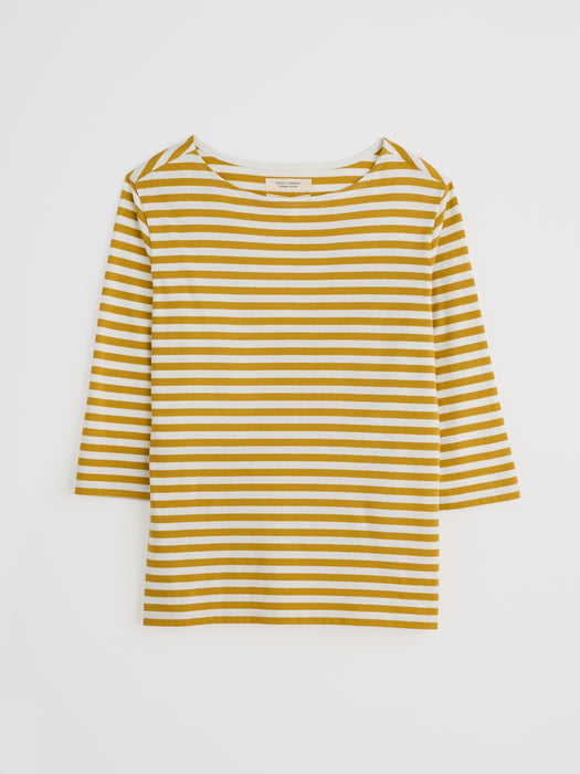 Seasalt Sailor 3/4 Sleeve Top Organic Cotton Jersey Chamomile Chalk
