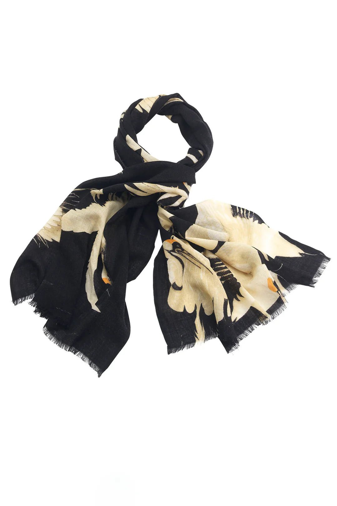 picture of One Hundred Stars Wool Scarf Stork Black - Number Two - womens - fashion - accessories - One Hundred Stars 4
